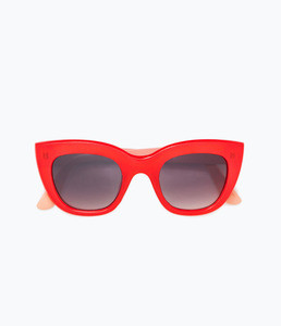 ZARA Солнцезащитные очки в красно-коралловой оправе - фото 3