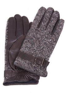 lapin66 Кожаные перчатки с верхом из текстиля - фото 1