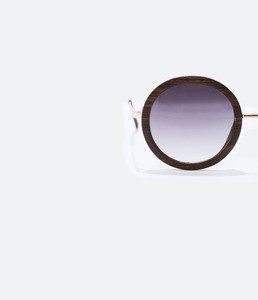 ZARA Солнцезащитные очки в деревянной оправе - фото 3