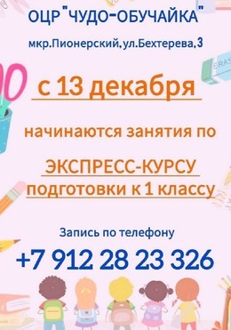 Экспресс-курс "Подготовка к школе"