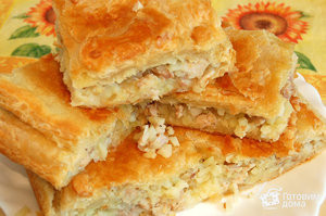 Брауни Пирог с куриным филе и картофелем - фото 1