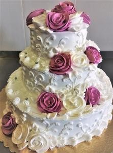 Торт Столовая №7 торт «Свадебный» с цветами - фото 1