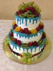 Торт Столовая №7 Торт Свадебный с фруктами - фото 1